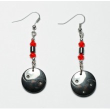 Hematite Earring with silver color finding