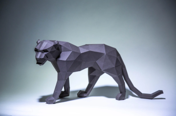 Creative Black Panther Paper Craft för födelsedagsfirande