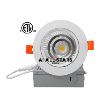 High Lumen COB Dimmable LED Downlights - Aluminum Recessed Adjustable Spotlights ETL
