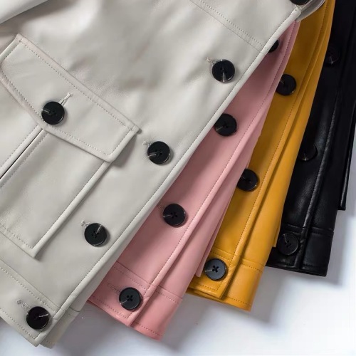 Soft PU Coat Casual Women Slim Leather