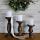 Rustic Pillar Candle Holder Set of 3