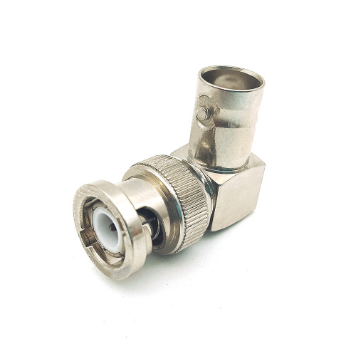 Right Angle BNC Male to Female Coaxial Adapter