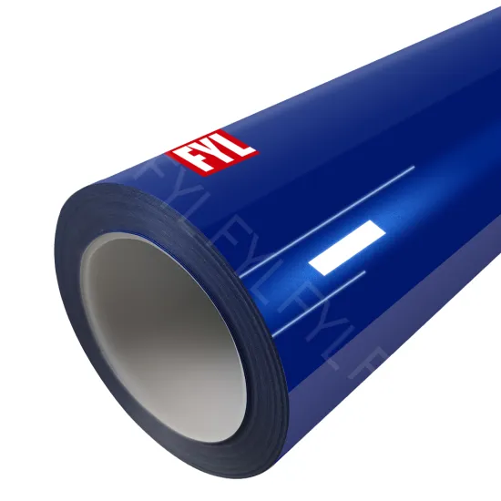 PET Gloss Metallic Royal Blue Car Vinyl