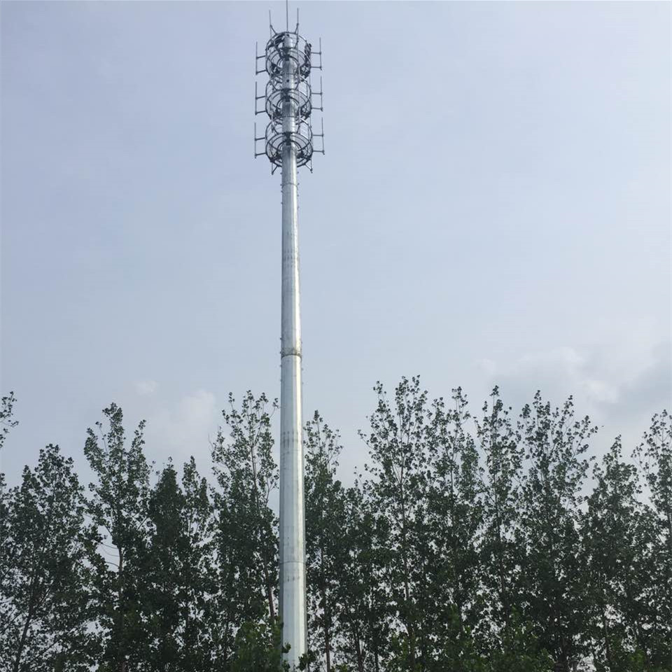 Face 35m Pole de communication avec des antennes