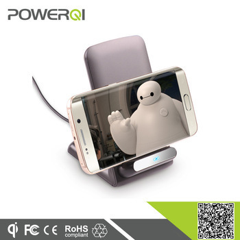 2015 Powerqi supply qi certificated wireless charging dock 3 coils for Samsung Galaxy Note5