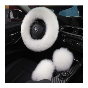 Girl and Women's Winter Warm Car Accessories: Focus on Fur Steering Wheel Covers