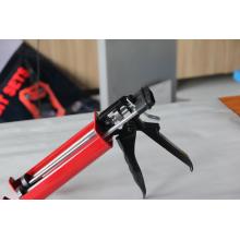 9inch double tube steel caulking gun red