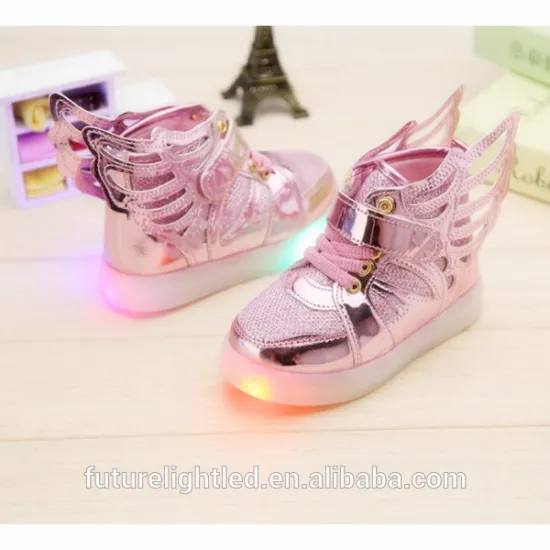 hot selling rechargeable kids shoes with led strip lights