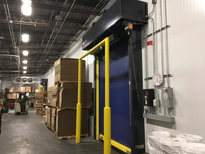 PVC fabric quick action cold storage door