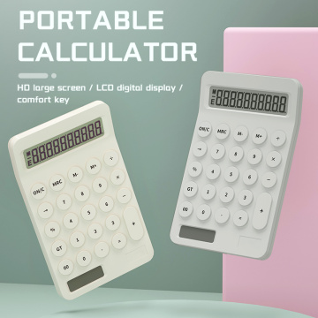 Novel and cute doll dual power solar calculator