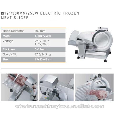 12" Stainless Steel Commercial Meat Slicer Machine, High Quality 12