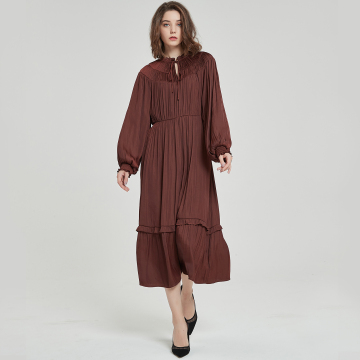 Elegant Casual Long Sleeve Midi Dress
