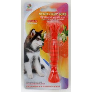 Percell 4.5 &quot;Nylon Dog Chew Spiral Bone Strawberry Scent