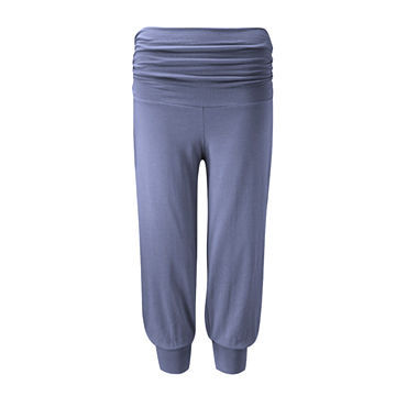 Solid Color Yogo/Dance Pants, Made of 94% Cotton and 6% Spandex, Well Fittness,OEM/ODM are Welcome