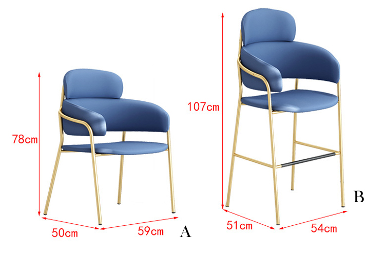 Chaise de salle à manger de conception de métal européen chaises de salle à manger