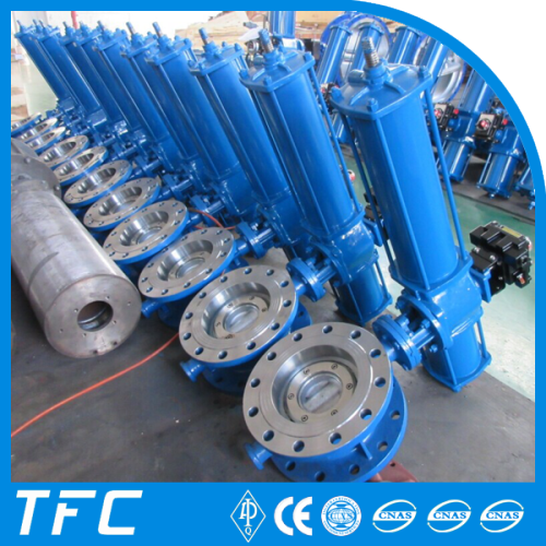 pneumatic operated triple eccentric butterfly valve, pneumatic valve