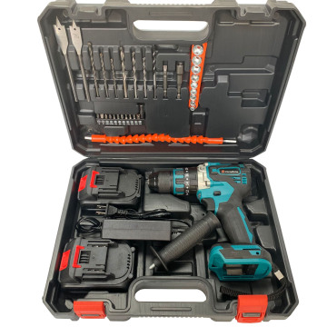 20V Lithiumbatterie Tragbares Impact Drill Kit: 13mm, 120 n.mm Drehmoment, kabelloser elektrischer Schraubendreher -Set