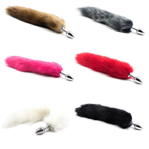 Very sexy fur anal plug tail sex toy for man animal sex play toy
