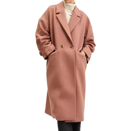 New autumn and winter Pink winter women coats plus size women's coats wool coats for women