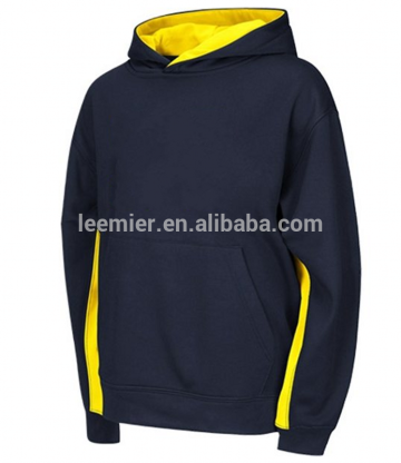 Custom color and size Plain youth pullover hoodie/hoody navy blue
