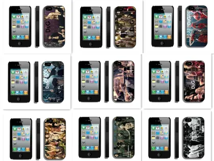Dolce Gabbana mobilephone iphone 4 4s 5 cellphone case with sexy girl screen
