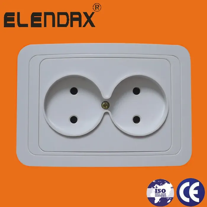 Soket Dinding Ganda Pemasangan Siram Gaya Eropa