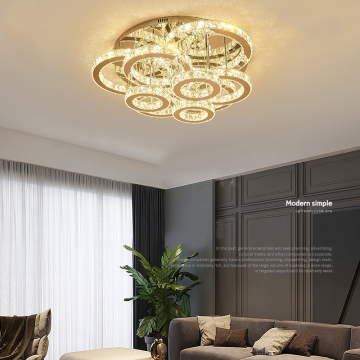 Modern Hotel Villa Round Crystal Chandelier Pendant Light