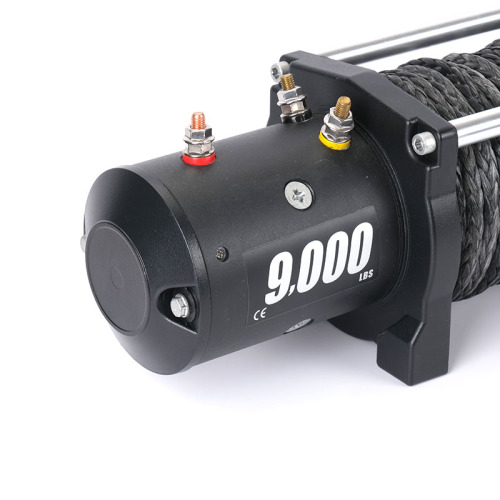 12 V 9000lbs synthetic rope winch