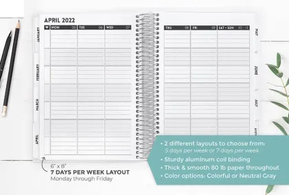 2023-2024 Personalized Teacher Planner: Daily Lesson Notebook & Self-Care Spiral Organizer