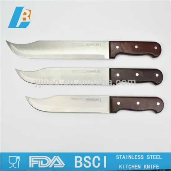 3pcs stainless steel knife set with wood handle