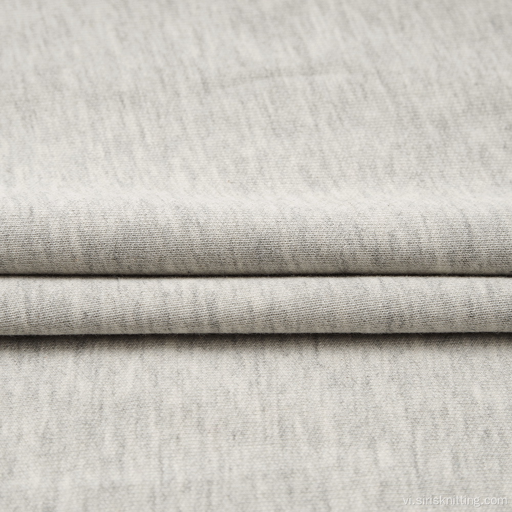 Melange Polyester Cotton Vải dệt kim đôi