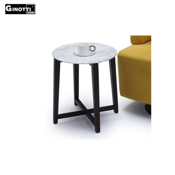 Smooth surface marble top side table