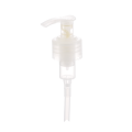 Bomba de loção totalmente plástica transparente 28/410 com trava esquerda-direita