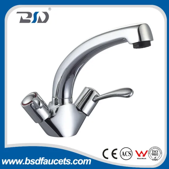 UK standard Mono sink mixer double lever kitchen sink faucet mixer kitchen sink taps chromed
