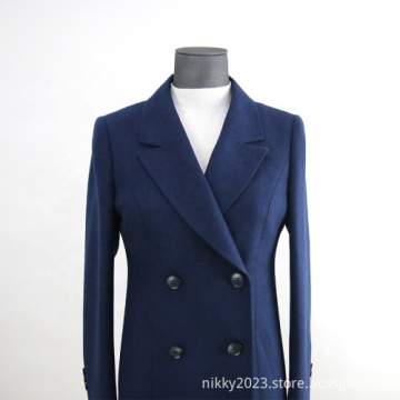 Unique Design long wool overcoat women winter customizable fashion formal coat women