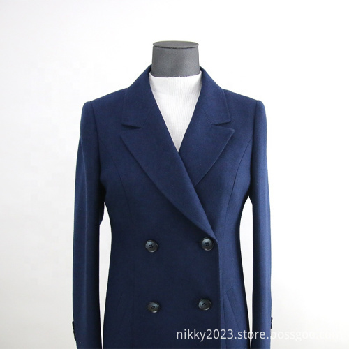 Unique Design long wool overcoat women winter customizable fashion formal coat women