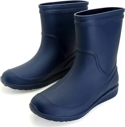 Mid-Calf Waterproof Rubber Boots: Mens & Womens Non-Slip Garden Boots