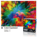 1000 piezas personalizadas Color Explosion Jigsaw Puzzle Niños adultos