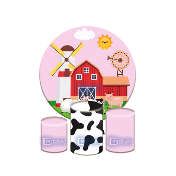 Custom Photo Backdrop: Unique Round Wedding Decoration, Custom Shape Design for Stand and Wall Display