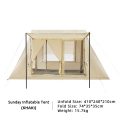 4-6 persona di ampio spazio che argenta la tenda d&#39;aria per famiglie