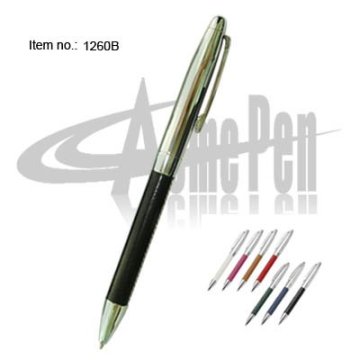 Elegant and high quality PU leather ball pen