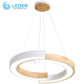 LEDER houten plafond hanglamp