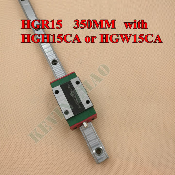 NEW HGR15 linear guide rail 350mm long with 1pcs linear block carriage HGH15CA or HGW15CA HGH15 CNC parts