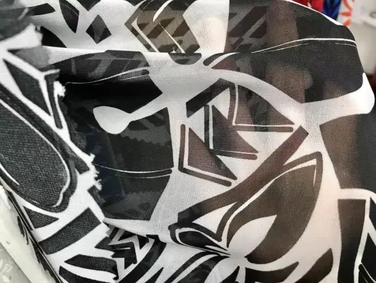 fashion design dyed printing chiffon fabric