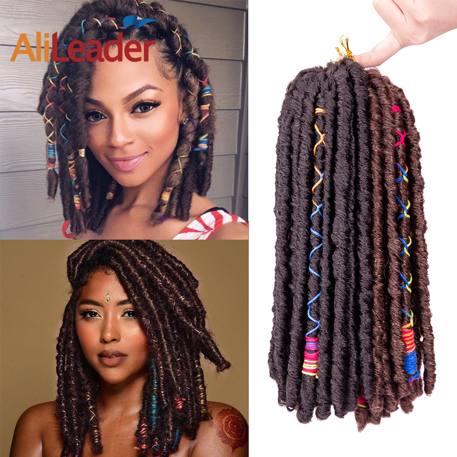 Extension de cheveux synthétique droite ligne de couleur Faux Locs