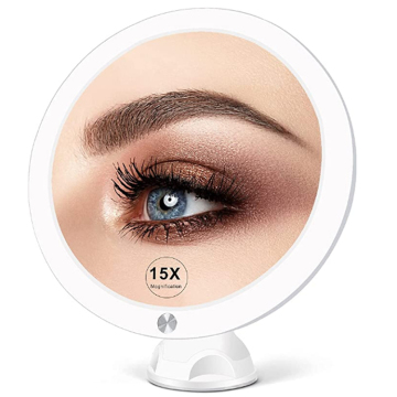Wholesale Vanity Mirrors: 7X, 10X, 15X Magnifying Plastic Mirrors with Printed Logo and Built-in Light for Shaving