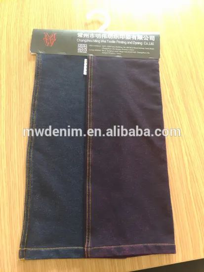 Indigo Stretch Inclined Terry Knit Denim Fabric Hot Selling
