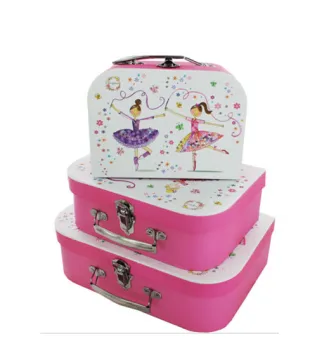 Logo Printed Suitcase Paper Box with Handle