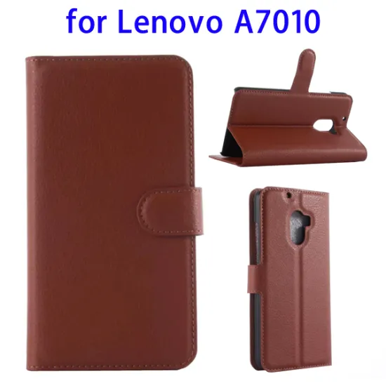 Litchi Texture Horizontal Magnetic Snap Flip Case for Lenovo A7010