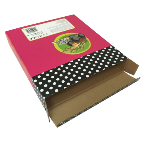 Rectangular Toy Packaging CMYK Printed Corrugated Paper Box